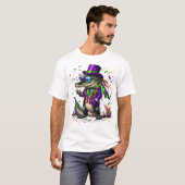 Mardigator Mardi Gras Alligator kostuum T-shirt (Voorkant volledig)
