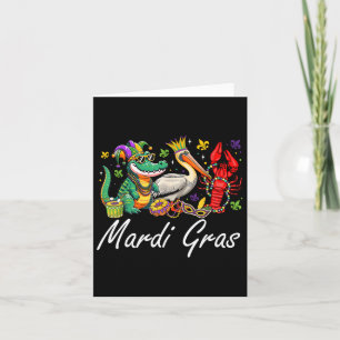 Mardigator Mardi Gras Alligator Mannen Vrouwen Mar Kaart