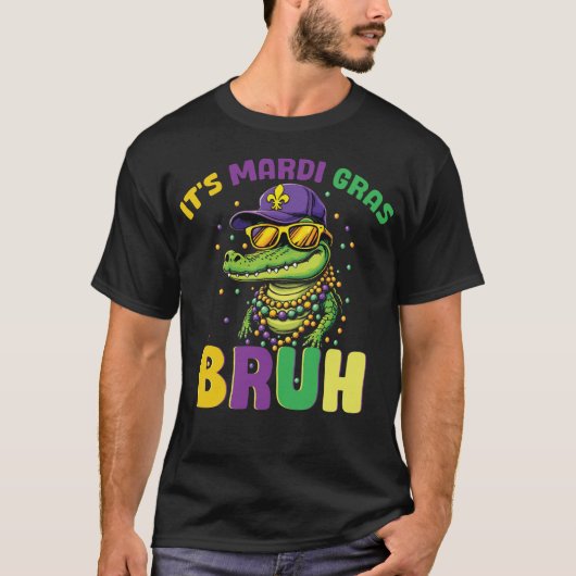 Mardigator Mardi Gras Alligator T-shirt (Voorkant)