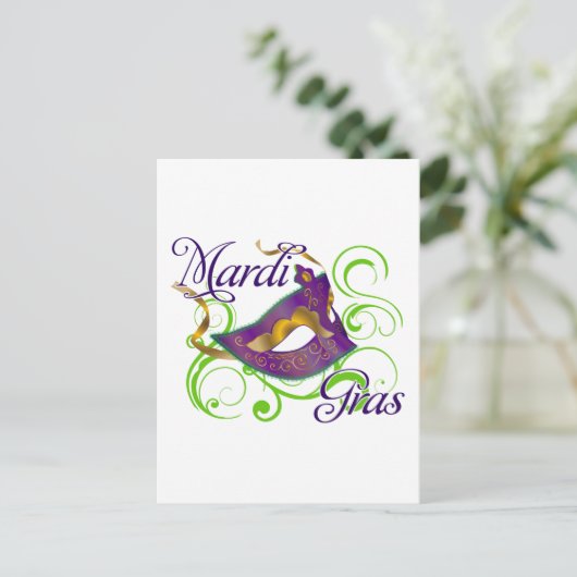 MardiGras Briefkaart (Staand voorkant)