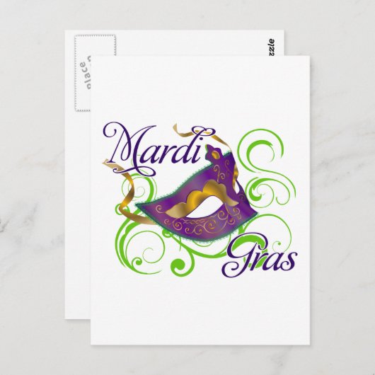 MardiGras Briefkaart (Voorkant / Achterkant)