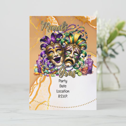 Mardigras Kaart (Staand voorkant)