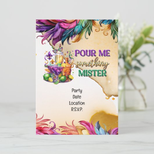 Mardigras Kaart (Staand voorkant)