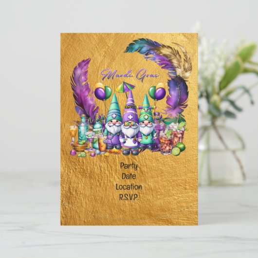 Mardigras Kaart (Staand voorkant)