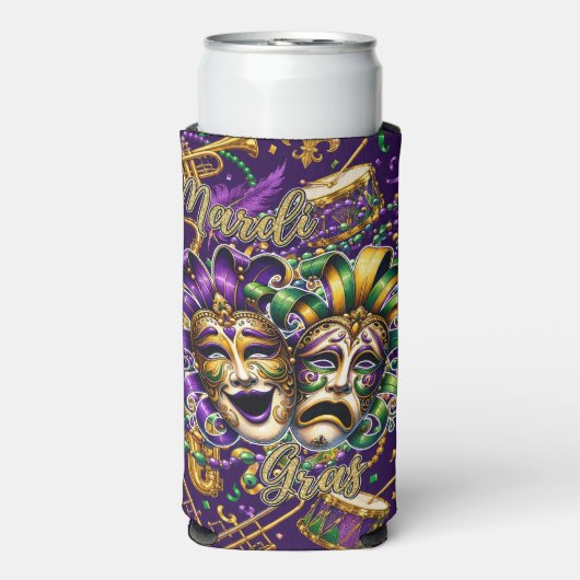 Mardigras seltzer blikjeskoeler (Seltzer Voorkant)