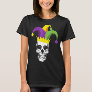 Mardii Gras Skull Jester Pet Funny Parade Costume T-shirt