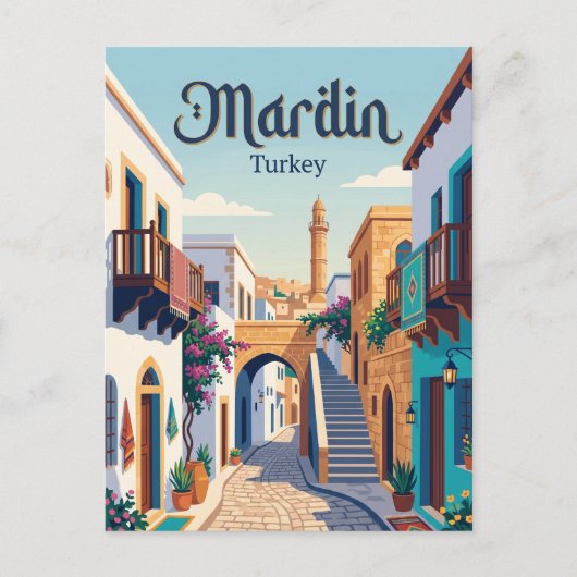 Mardin-steeg Turkije Briefkaart (Voorkant)