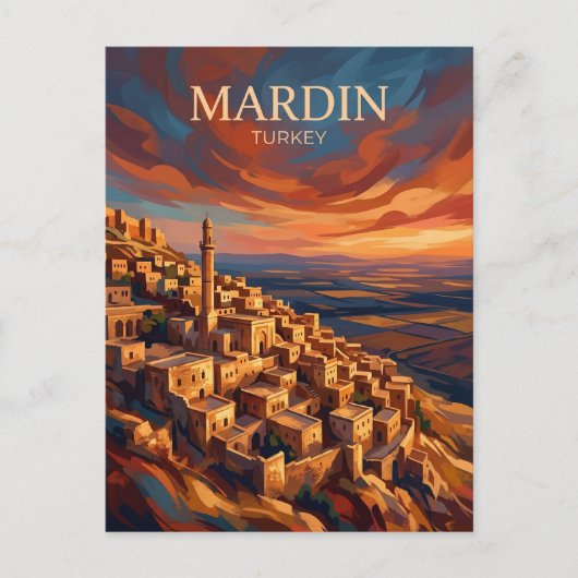 Mardin Turkije Briefkaart (Voorkant)