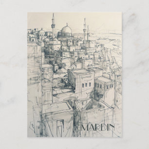 Mardin Turkiye Travel Briefkaart