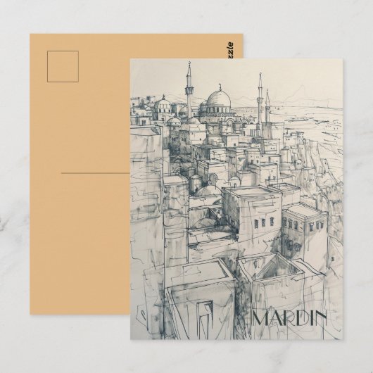 Mardin Turkiye Travel Briefkaart (Voorkant / Achterkant)