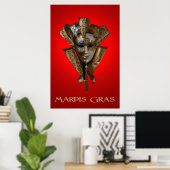 Mardis Gras 36 x 24 Poster (Thuiskantoor)