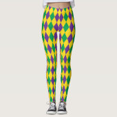 Mardis Gras Harlequin Diamonds Carnival Leggings (Voorkant)