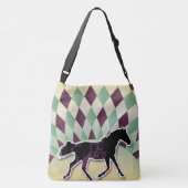 Mardis Gras Harlequin Horse Crossbody Tas (Achterkant)