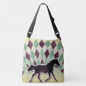 Mardis Gras Harlequin Horse Crossbody Tas (Voorkant)