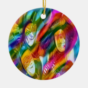 Mardis Gras Keramisch Ornament