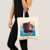 Mardis Gras Mask met veren en kralen Tote Bag (Voorkant (product))