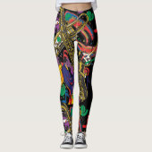 Mardis Gras New Orleans Leggings (Voorkant)