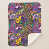 Mardis Gras New Orleans Sherpa Deken (Voorkant)