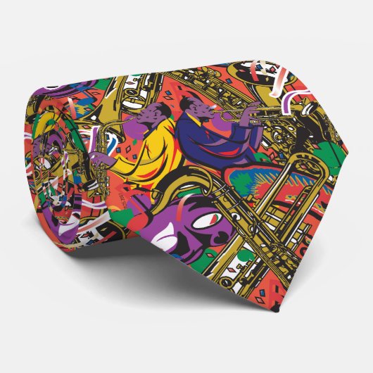 Mardis Gras New Orleans Stropdas (Opgerold)