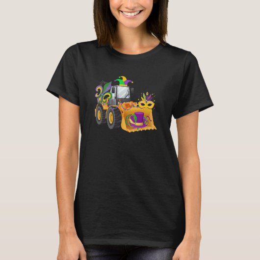 Mardy Gras Construction Celebrations Fat Tuesday P T-shirt (Voorkant)