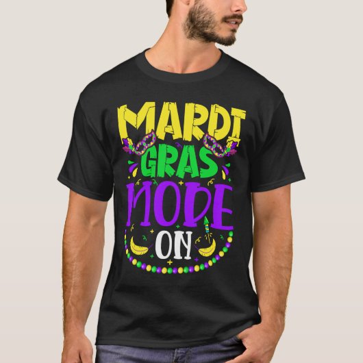 Mardy Gras Mode on Celebration parade Fat Dinsdag T-shirt (Voorkant)