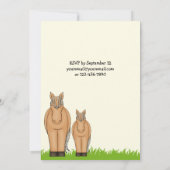 Mare and Foal Baby shower uitnodiging voor meisjes (Achterkant)
