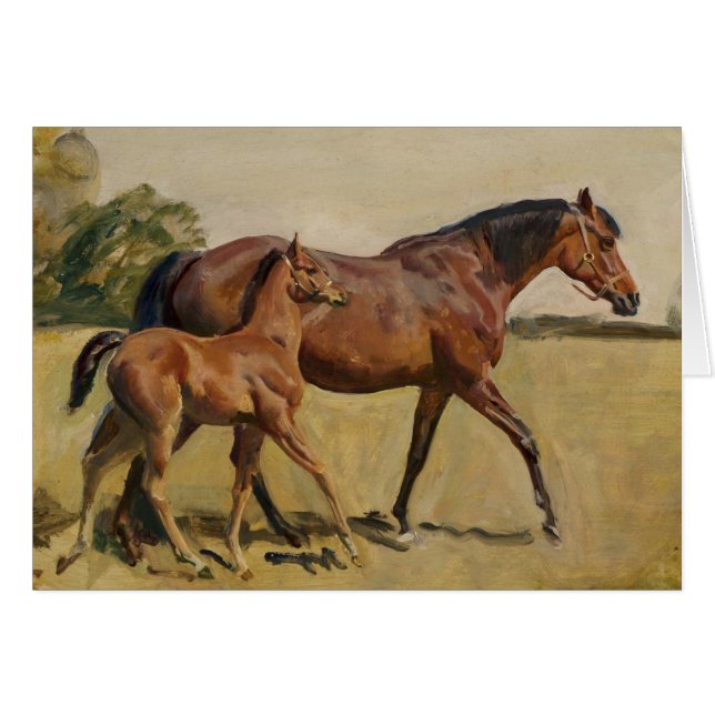 Mare and Foal by Munnings (Voorkant Horizontaal)