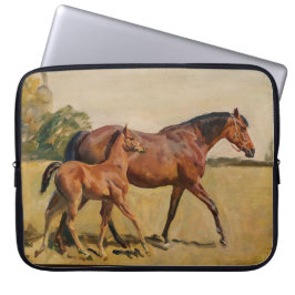 Mare and Foal by Munnings Laptop Sleeve