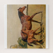 Mare and Foal by Munnings Legpuzzel (Verticaal)