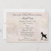 Mare and Foal Grazing Horse Baby shower Uitnodigin Kaart (Achterkant)