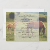 Mare and Foal Horse Neutraal Baby shower Uitnodigi Kaart (Achterkant)