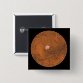 Mare Australe regio Mars Vierkante Button 5,1 Cm (Voorkant /achterkant)