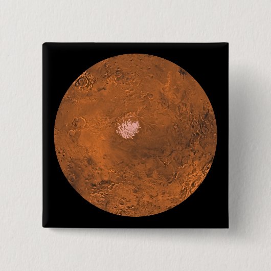 Mare Australe regio Mars Vierkante Button 5,1 Cm (Voorkant)