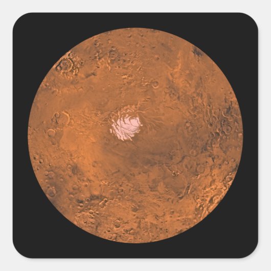 Mare Australe regio Mars Vierkante Sticker (Voorkant)