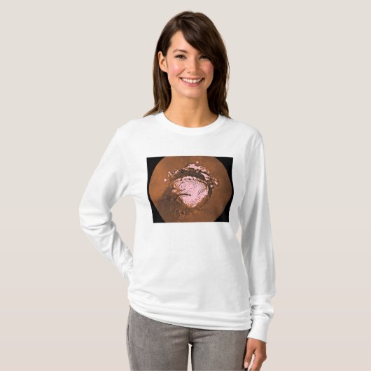 Mare Boreum gebied Mars T-shirt (Voorkant volledig)