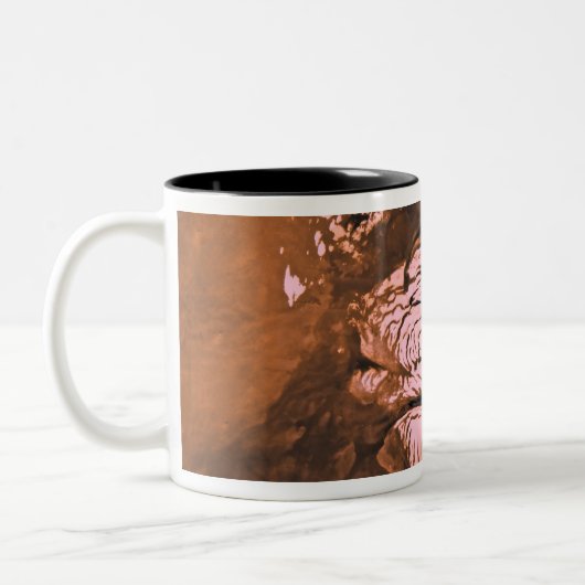 Mare Boreum gebied Mars Tweekleurige Koffiemok (Links)