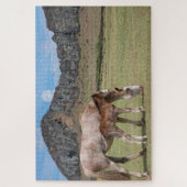 Mare & Colt in de vulkaankrater van Rano Raraku Legpuzzel (Verticaal)