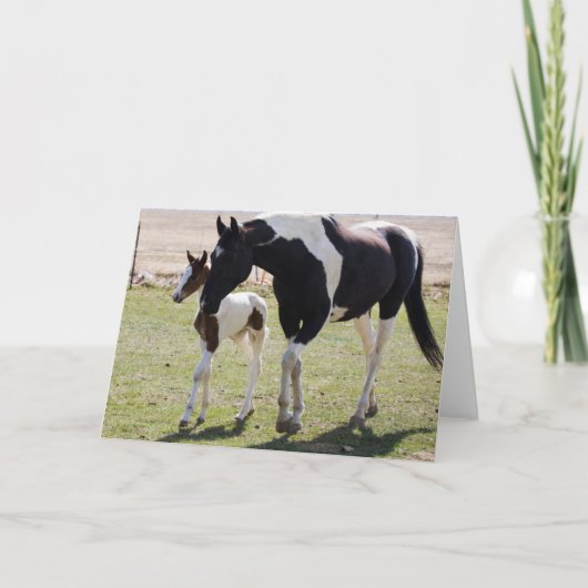 Mare en Filly Walking Kaart (Voorkant)