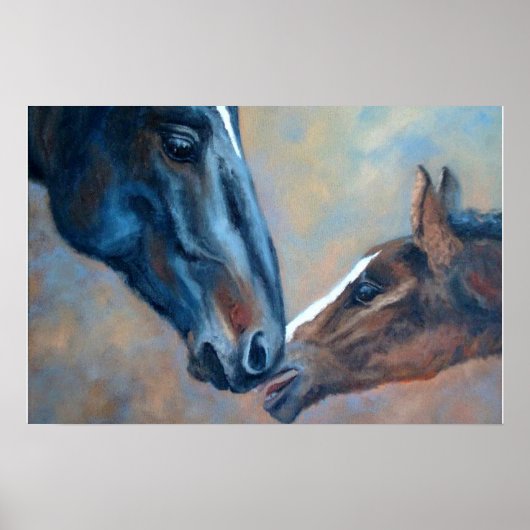 Mare en Foal Fine Art Print (Voorkant)
