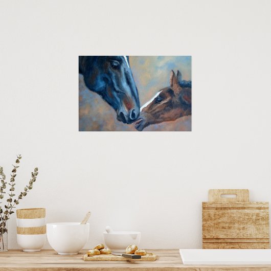 Mare en Foal Fine Art Print (Keuken)