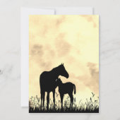 Mare en Foal in Baby shower voor veldpaarden Kaart (Achterkant)