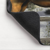 Mare en Foal in Winter Mousepad Muismat (Hoek)