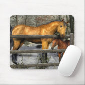 Mare en Foal in Winter Mousepad Muismat (Met muis)