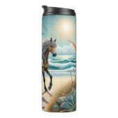 Mare en Foal op het strand Thermosbeker (Geroteerd rechts)