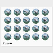 Mare en Foal Ronde Sticker (Vel)