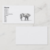 Mare en Foal Visitekaartje (Voorkant / Achterkant)