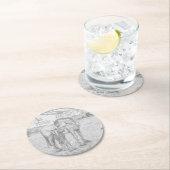 Mare en foelie ronde kartonnen onderzetter (Insitu)