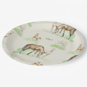 Mare en Horse Foal Pattern Papieren Bordje (Gekanteld)