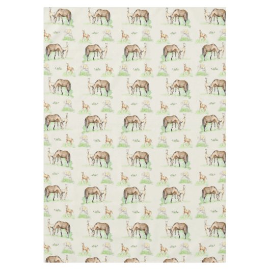 Mare en Horse Foal Pattern Tafelkleed (Voorkant)