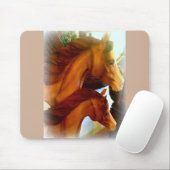 mare en pony mousepad muismat (Met muis)